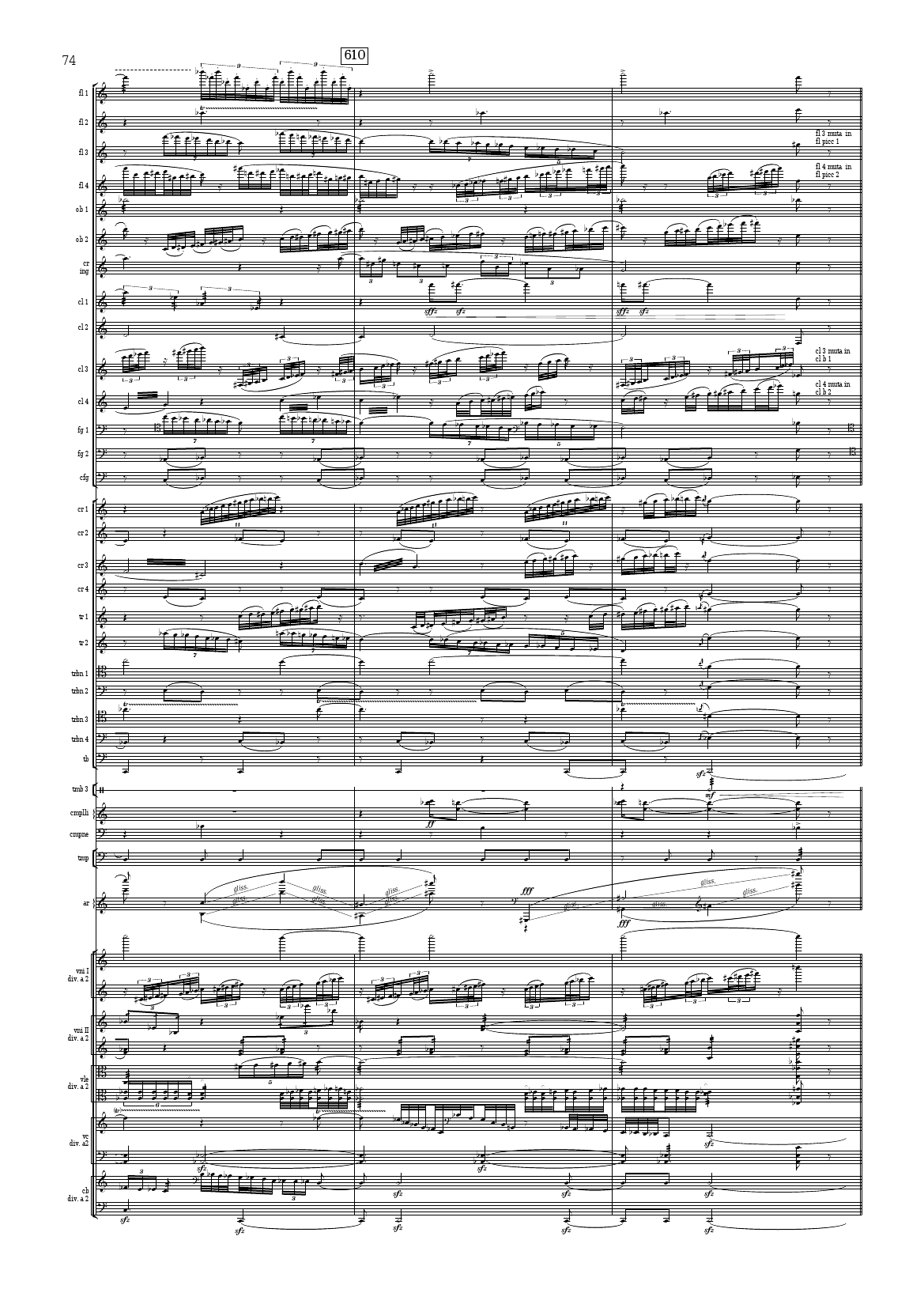 Krzysztof Baculewski <cite>Concerto per Orchestra</cite> Full score page