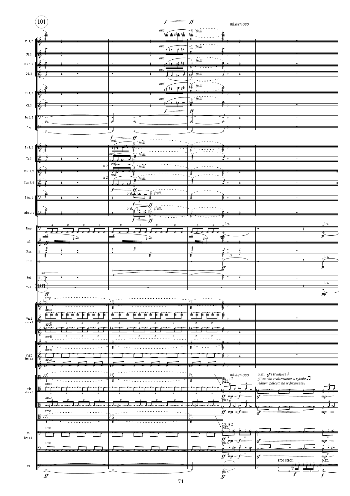 Marcin Blazewicz <cite>Symphony</cite> full score page